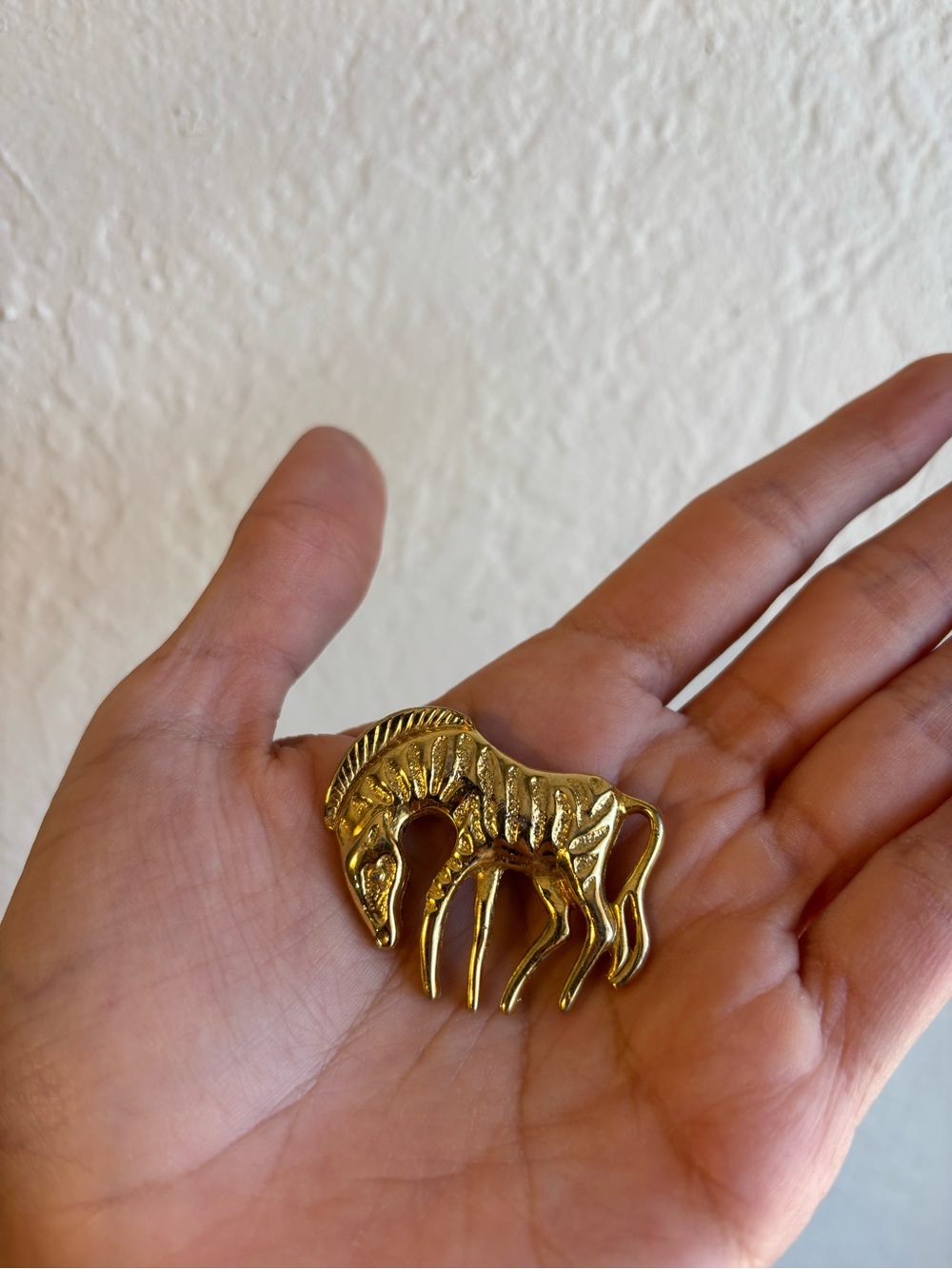 Gold Zebra-shaped Brooch Pin - Women Accessories